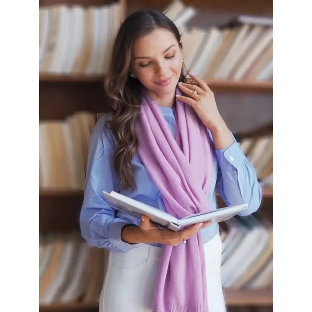 Ovcio Lavender Wearable Cashmere Wrap, Minimalist, Quiet Luxury, One Size